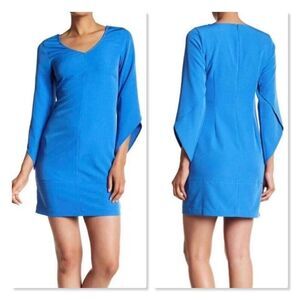 ✨ LAUNDRY by Shelli Segal ✨ Slant Sleeve Shift Dress - [Size 0, Blue]
